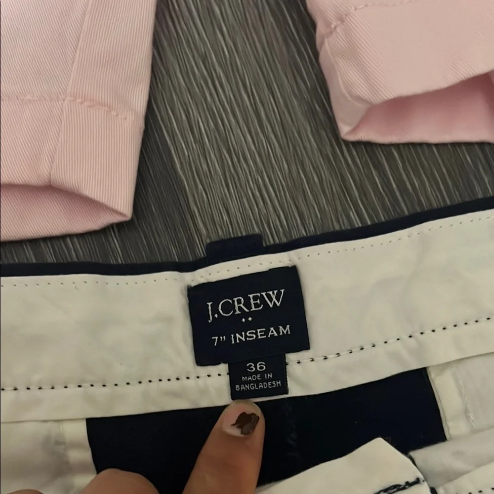 J. Crew Flat Front Pink and Blue Shorts for Casual Style